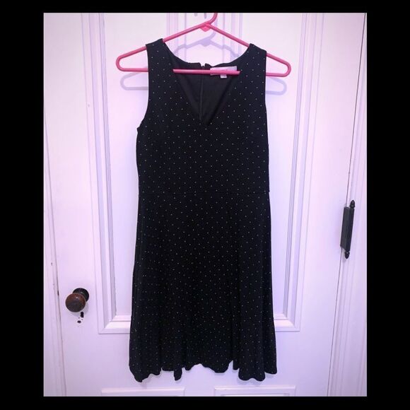 Loft black polkadot v-neck tank dress 2 - Picture 1 of 4